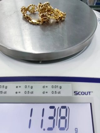 00704 Pulsera Oro 18k Herraduras y Caballos