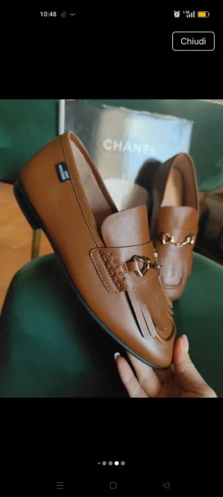 Mocassini Moschino vera pelle marrone