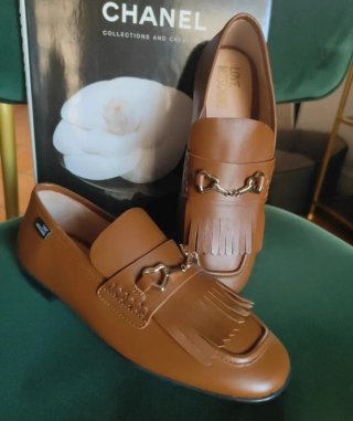 Mocassini Moschino vera pelle marrone