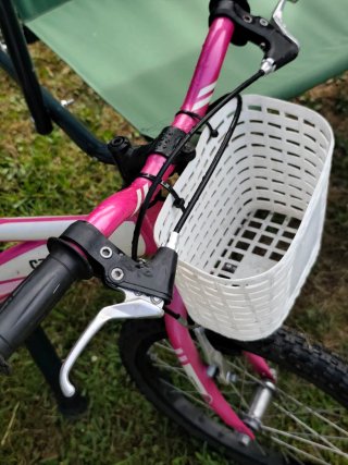 Bicicleta infantil rosa California con cesta 4+