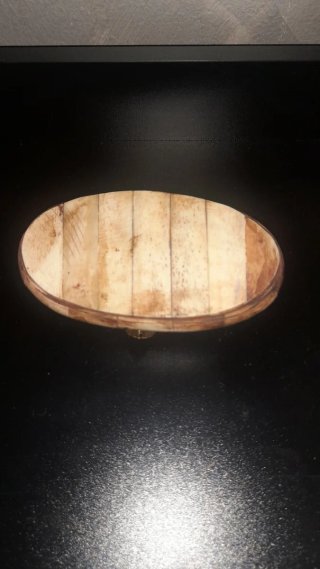 Portagioie vintage osso e ottone chiusura gufo