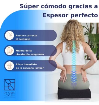 Cojín Asiento Elevador Ergonómico Negro