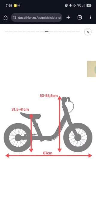 Bicicleta de equilibrio infantil.