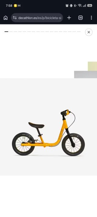 Bicicleta de equilibrio infantil.