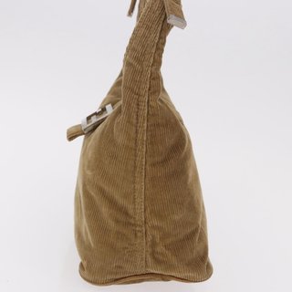 FENDI Mamma Baguette Shoulder Bag Corduroy Brown