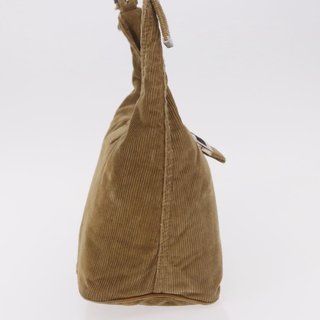 FENDI Mamma Baguette Shoulder Bag Corduroy Brown