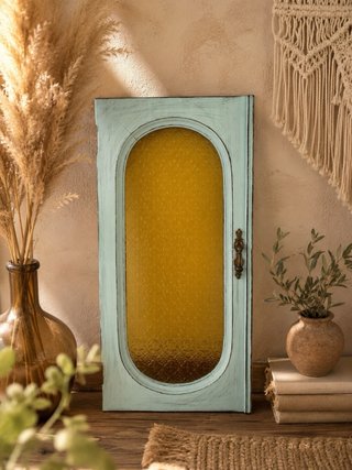 Porta decorativa vintage verde invecchiato