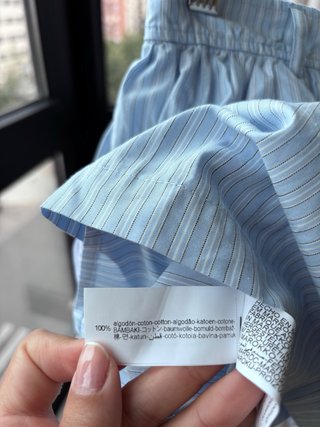 Falda pantalón Zara azul Talla M algodón