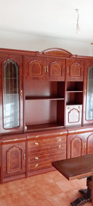 Mueble bar antiguo madera y cristal