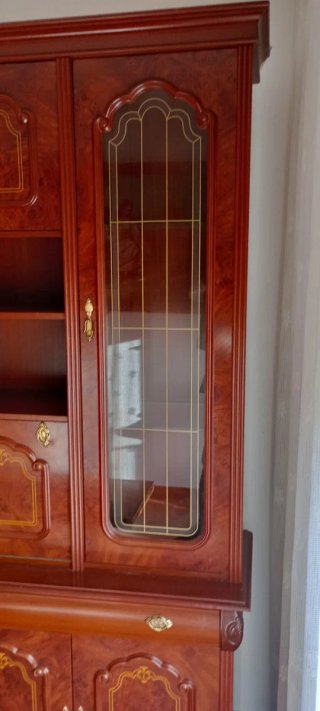 Mueble bar antiguo madera y cristal