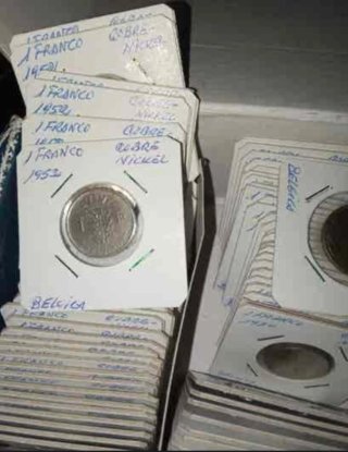 Lote 120 monedas francos belgas 40-80s