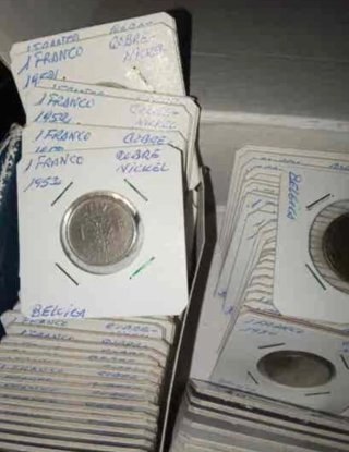 Lote 120 monedas francos belgas 40-80s
