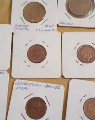 Lote 120 monedas francos belgas 40-80s