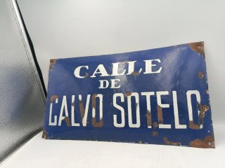 CHAPA ESMALTADA "CALLE DE CALVO SOTELO"