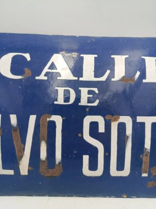 CHAPA ESMALTADA "CALLE DE CALVO SOTELO"