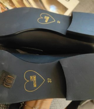 Mocassini Moschino Pelle Neri