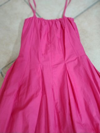 Abito lungo fucsia 100% Cotone
