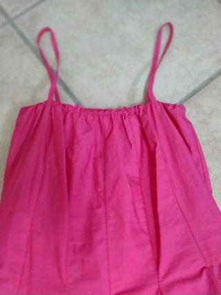 Abito lungo fucsia 100% Cotone