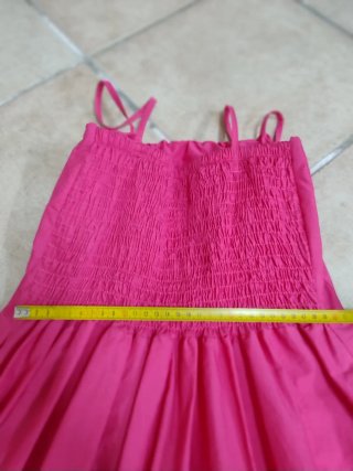 Abito lungo fucsia 100% Cotone