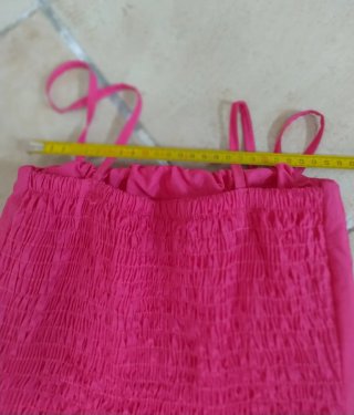 Abito lungo fucsia 100% Cotone