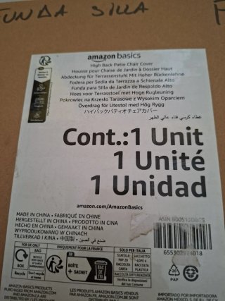 Funda de silla de tela con cierres