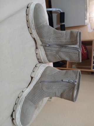Botines Mustang Verano Beige Perforados