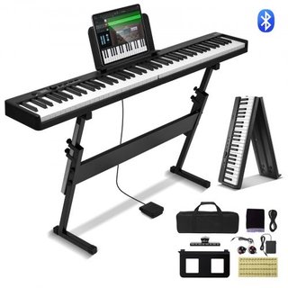 Piano de teclado plegable de 88 teclas, Bluetooth