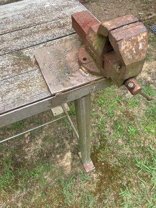 Mesa de trabajo acero inoxidable con torno