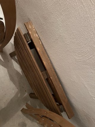 Mesa y 2 Sillas Jardín Madera Plegables