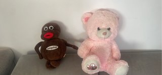 Lote Peluches Conguitos y Oso Rosa