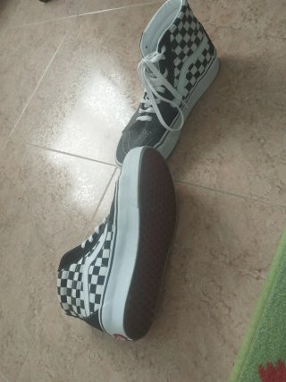 Vans Retro Checkerboard Hi-Top Sneakers