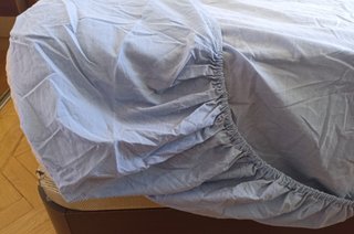 Bajera azul cama de matrimonio