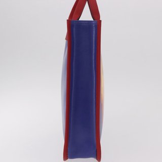 GUCCI Hand Bag PVC Blue Red 550763 Auth 183061M -