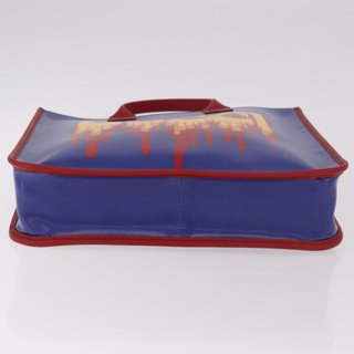 GUCCI Hand Bag PVC Blue Red 550763 Auth 183061M -