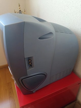 Televisión Philips con VHS Azul