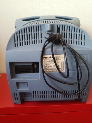 Televisión Philips con VHS Azul