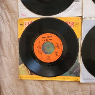 Lote 5 Vinilos 7" 45RPM Pop Rock Frances