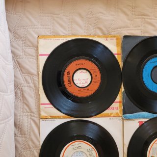 Lote 5 Vinilos 7" 45RPM Pop Rock Frances