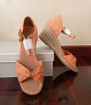 Sandalias de Cuña Tamaris Alpargatas Naranja T.40