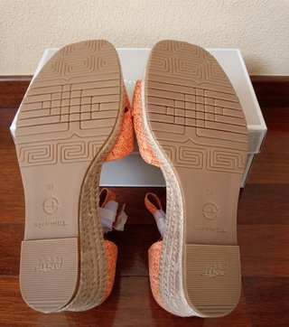 Sandalias de Cuña Tamaris Alpargatas Naranja T.40