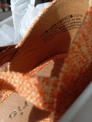 Sandalias de Cuña Tamaris Alpargatas Naranja T.40