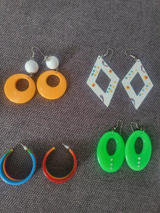 Lote 4 pares pendientes vintage