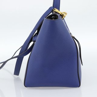 CELINE Belt bag Hand Bag Leather 2way Blue Gold