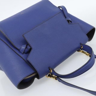 CELINE Belt bag Hand Bag Leather 2way Blue Gold