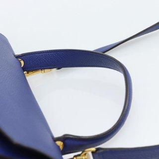 CELINE Belt bag Hand Bag Leather 2way Blue Gold