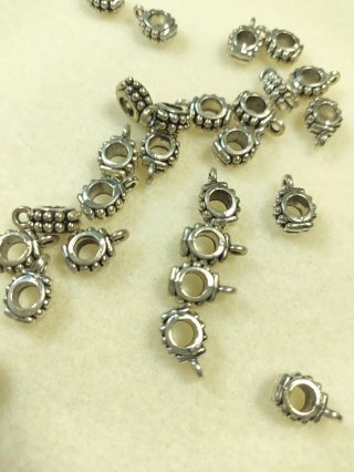 Distanziatori per gioielli in argento tibetano