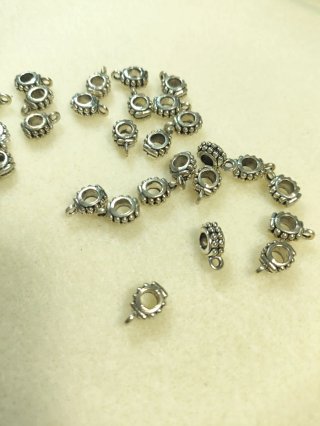 Distanziatori per gioielli in argento tibetano