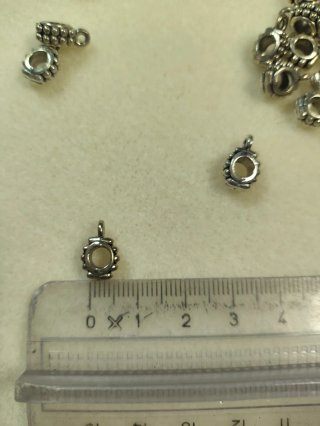 Distanziatori per gioielli in argento tibetano