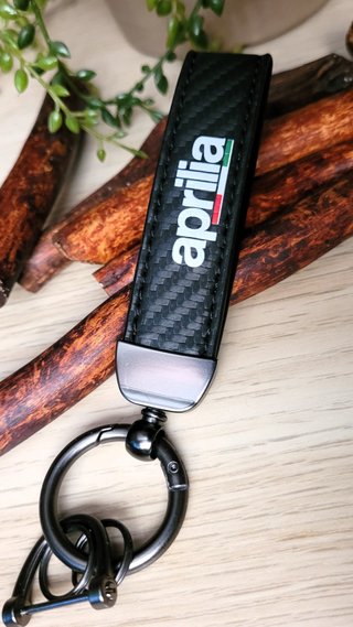 Portachiavi Aprilia Carbon Style Pelle PU