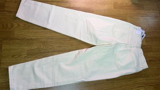 Pantalones Mango Beige Algodón